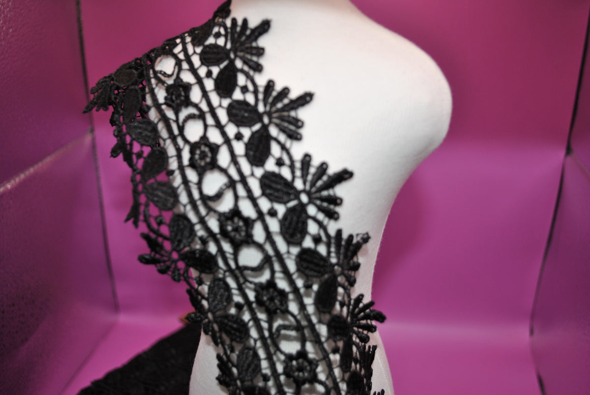 Black Guipure lace