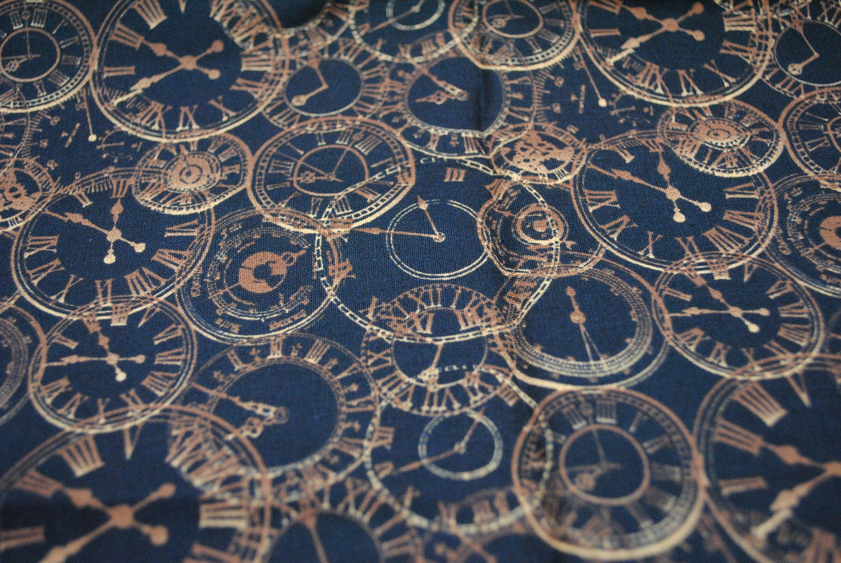 Steampunk clocks cotton