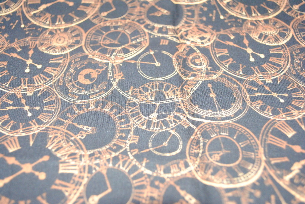 Steampunk clocks cotton