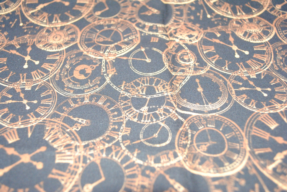 Steampunk clocks cotton