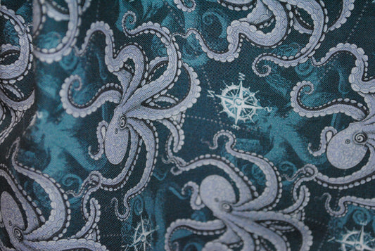 Sail across the sea Octopus fabric