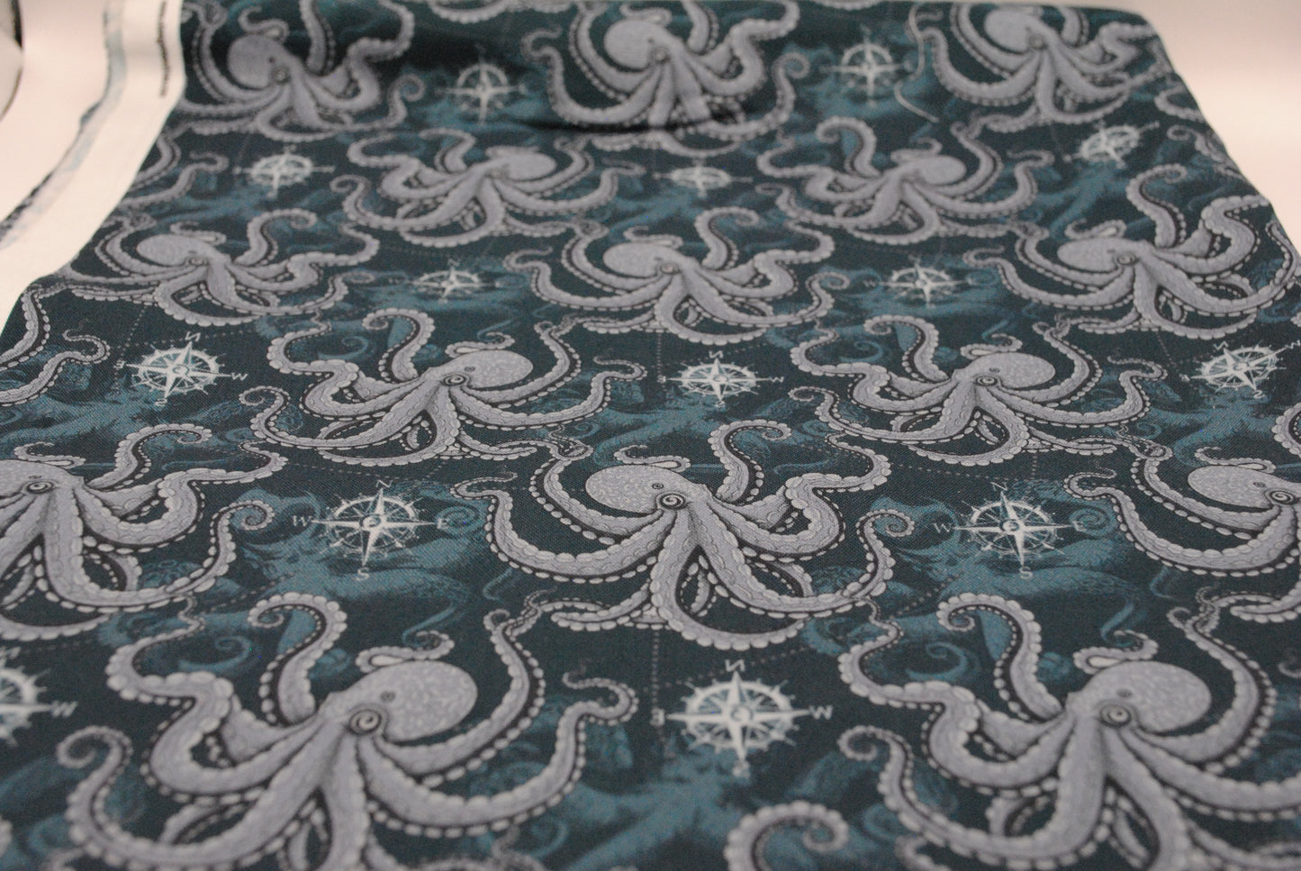 Sail across the sea Octopus fabric