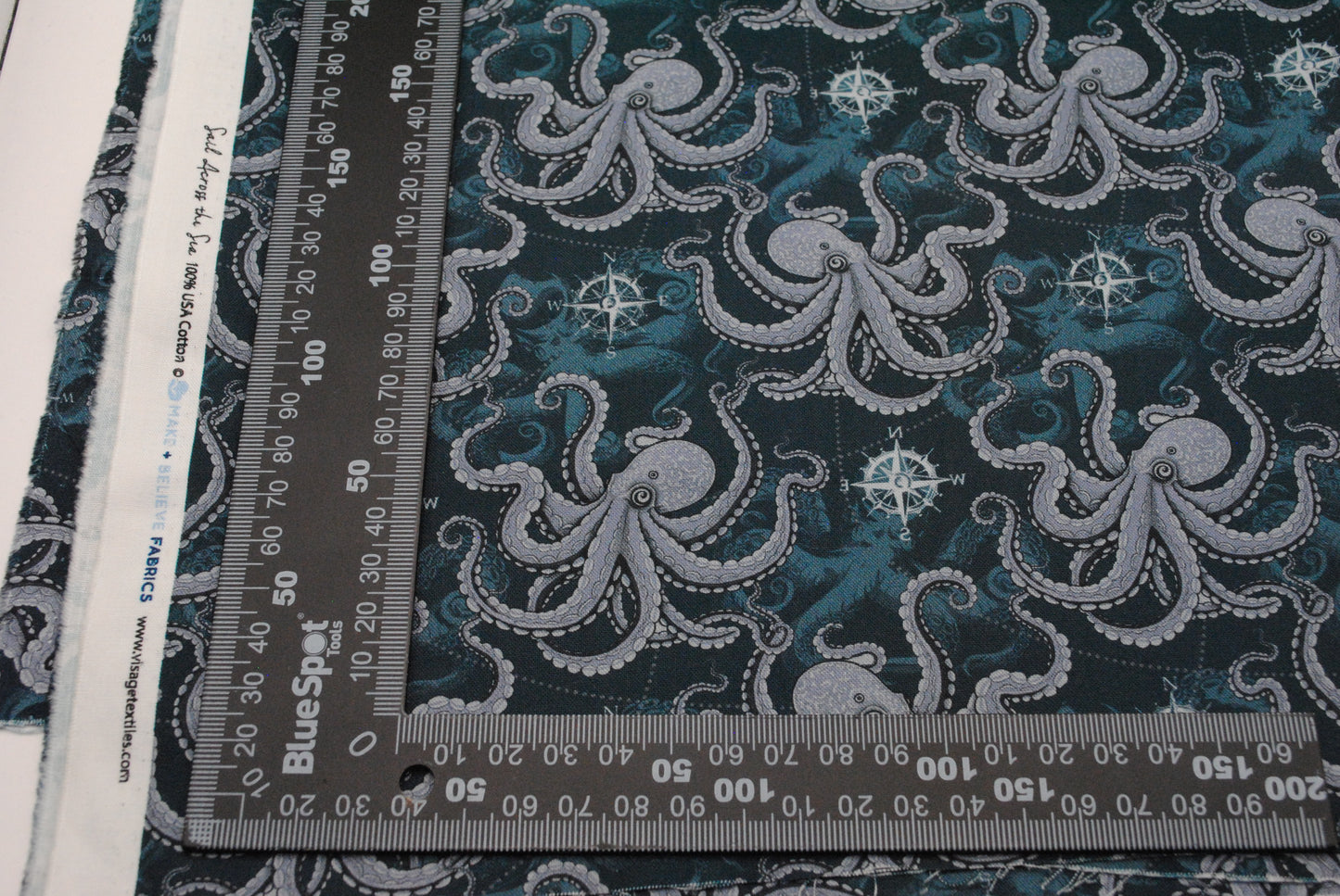 Sail across the sea Octopus fabric