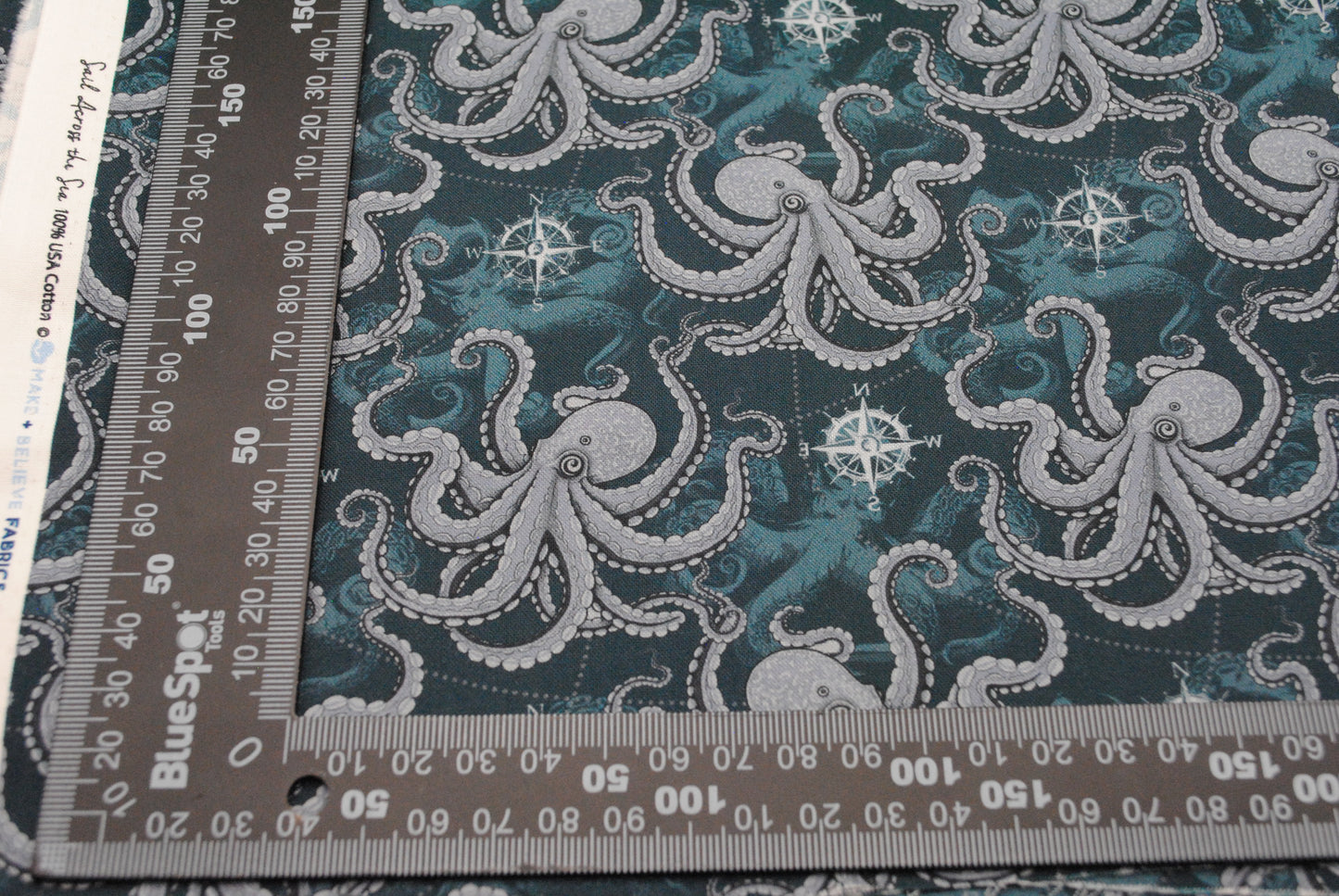 Sail across the sea Octopus fabric