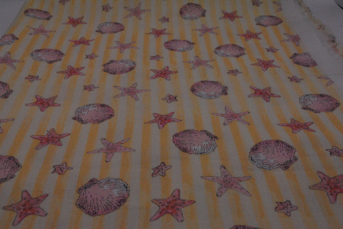 Sundaes by the Sea Shell Stripe 100% cotton