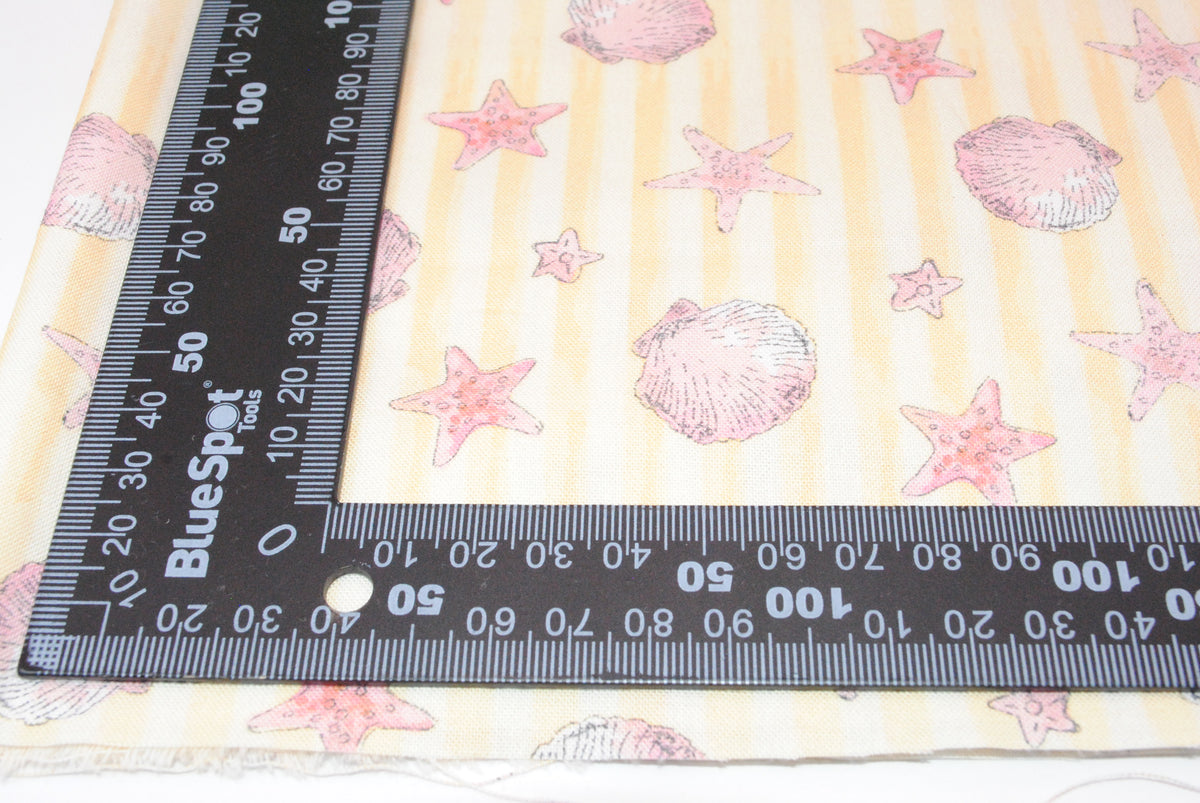 Sundaes by the Sea Shell Stripe 100% cotton
