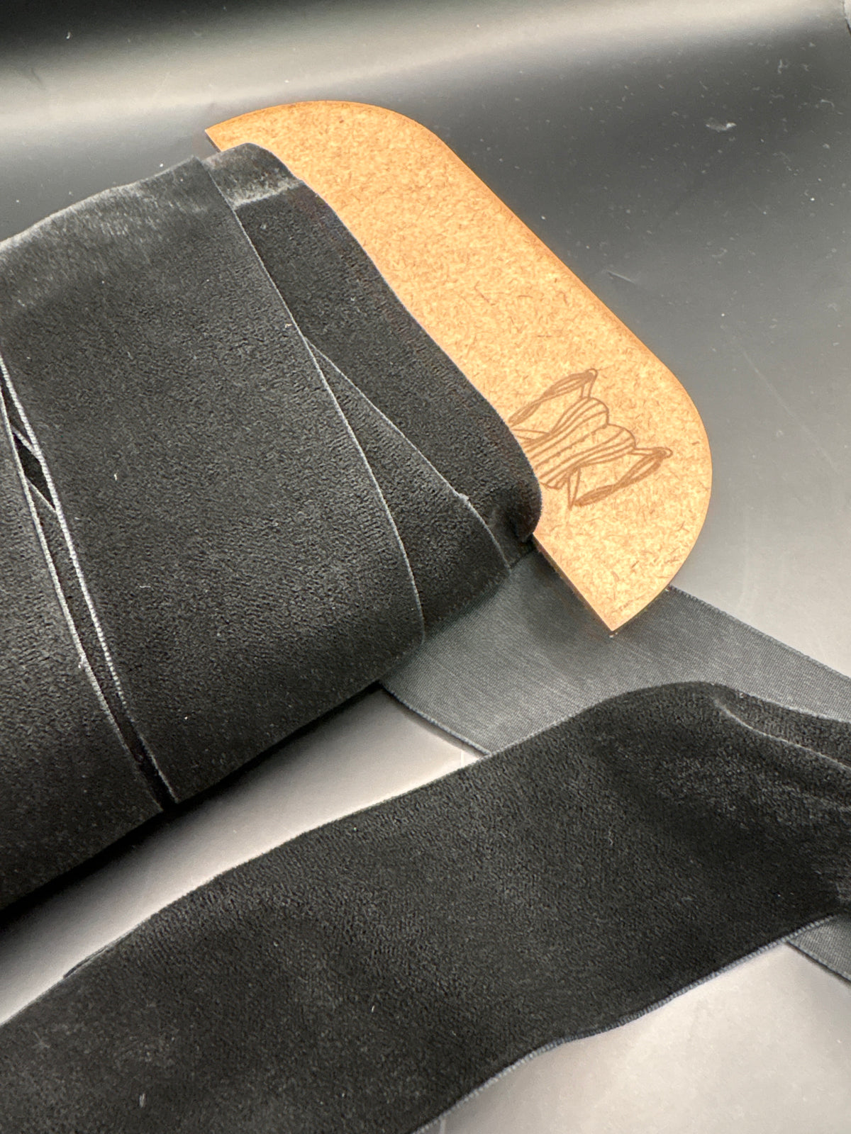 Black velvet ribbon 50mm
