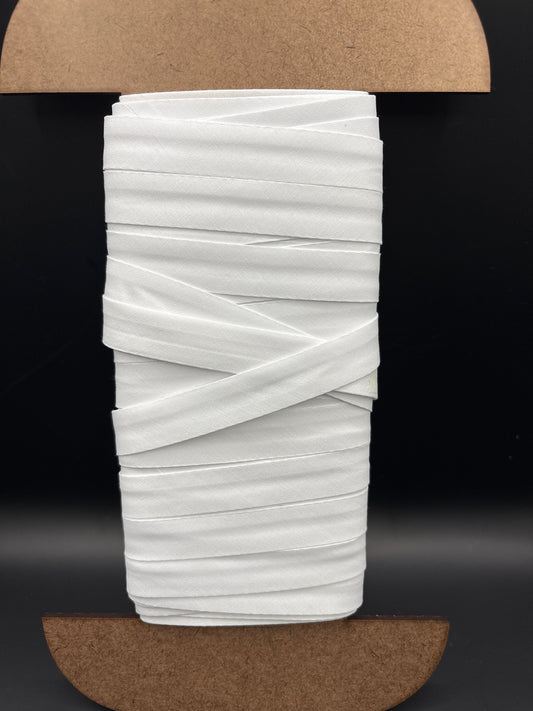 Bias binding poly cotton white