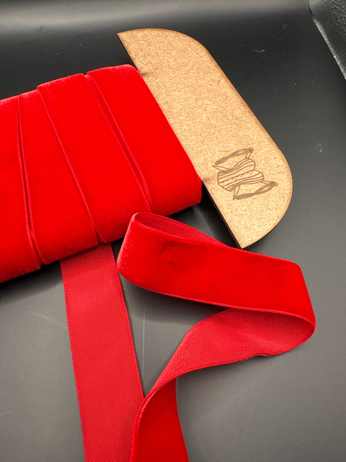 Red velvet ribbon 38mm