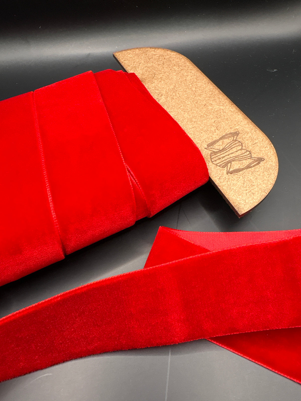 Red velvet ribbon 38mm