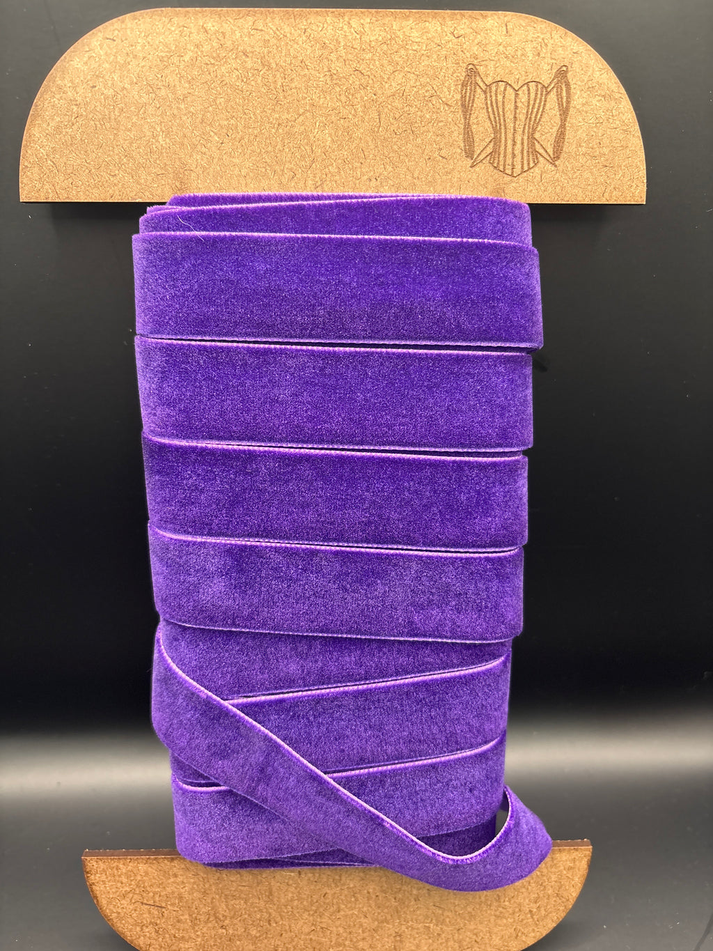 Violet velvet ribbon 25mm