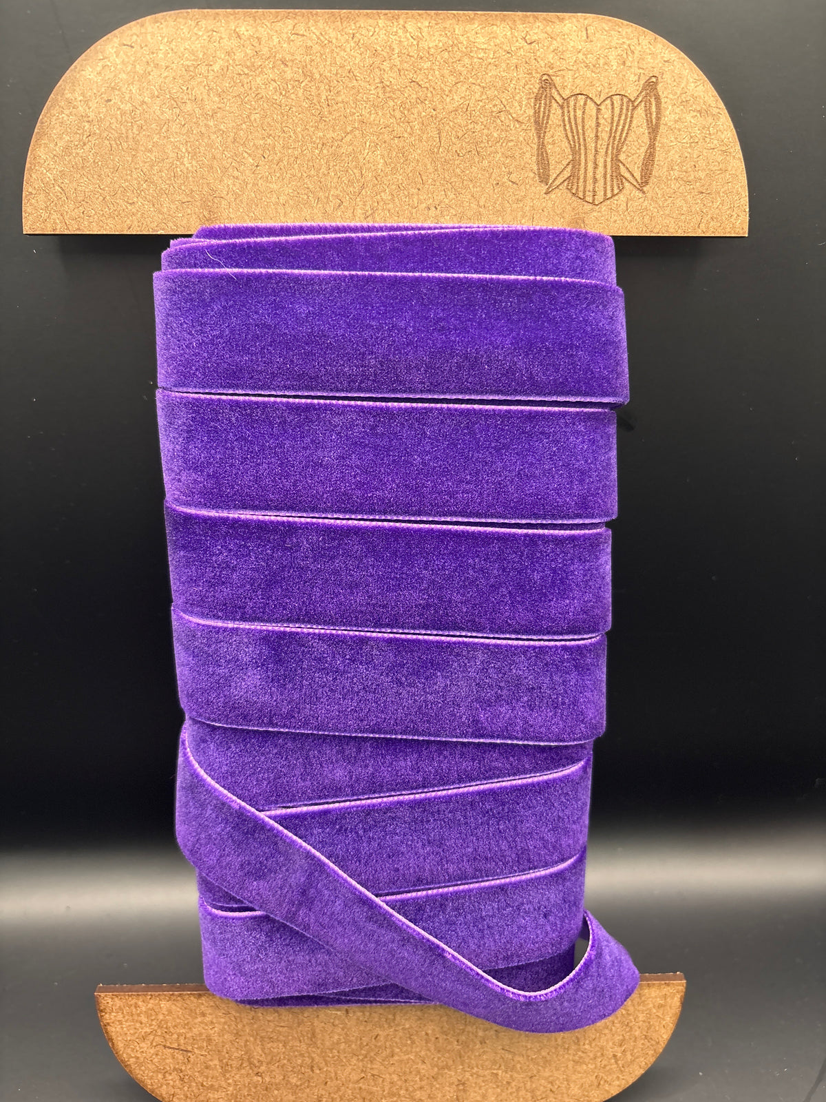 Violet velvet ribbon 25mm