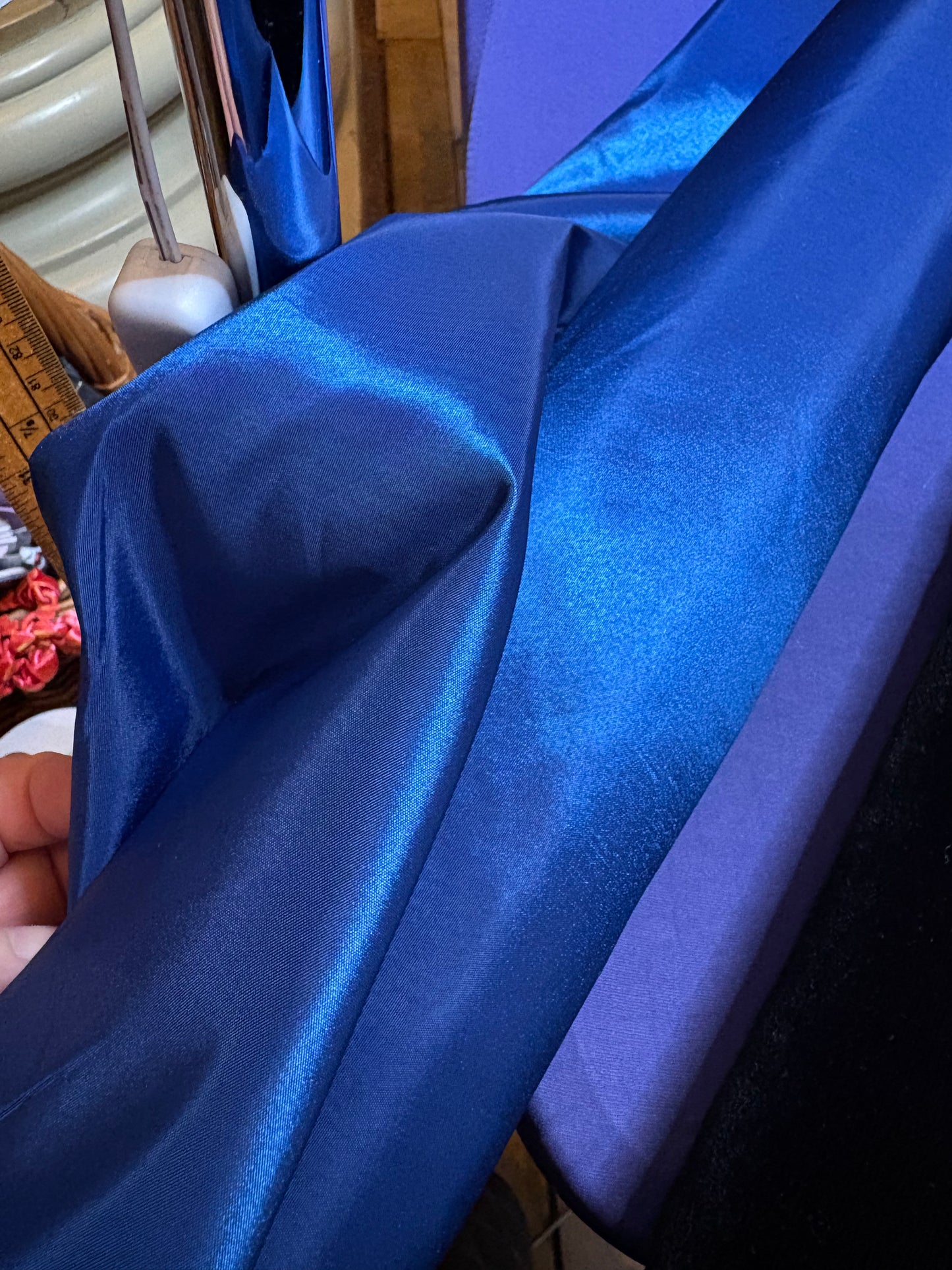Royal blue taffeta